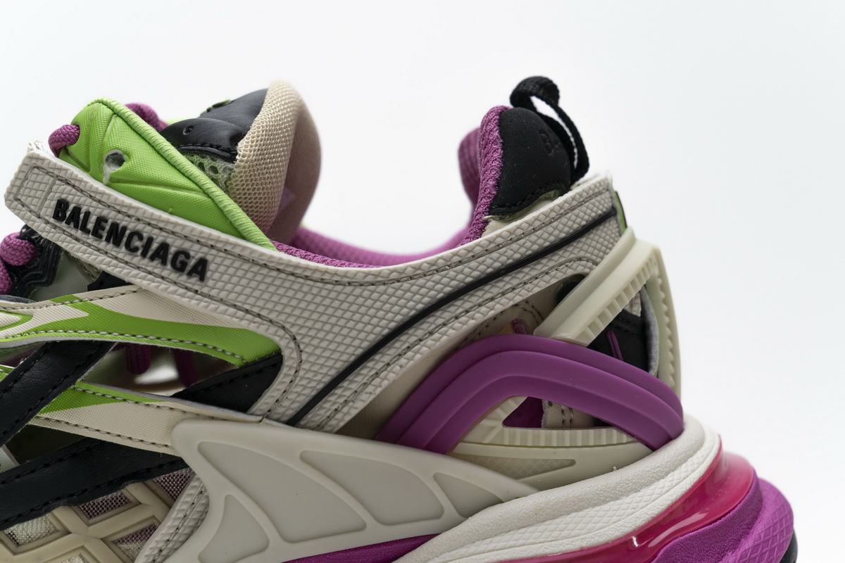 Ba***ci*ga Track 2 Sneaker White Green Pink   568615 W2GN3 9199