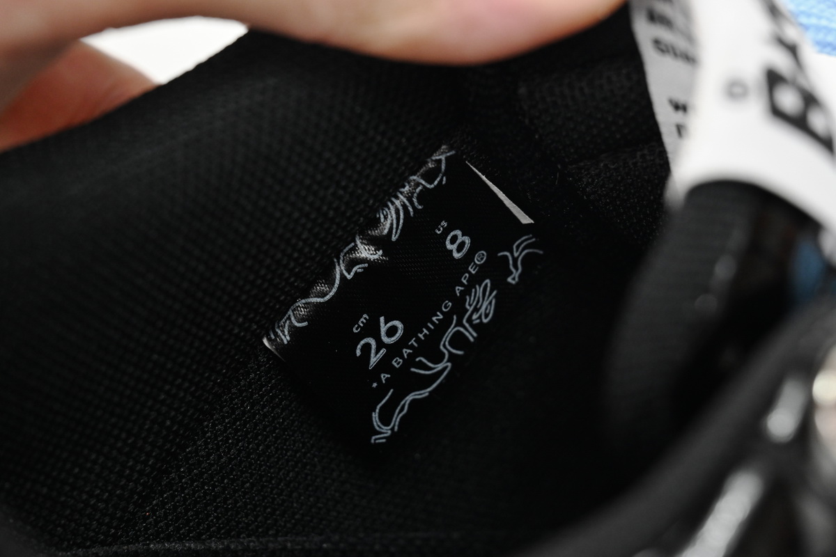 A Bathing Ape Bape Sta Low Black, Blue, And Yellow 1H20 191 046