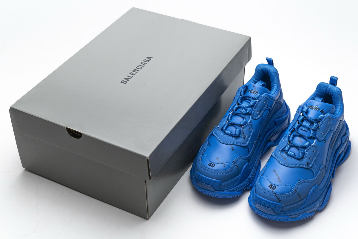 Ba***ci*ga Triple S Letter Blue  536737 W06E2 0848