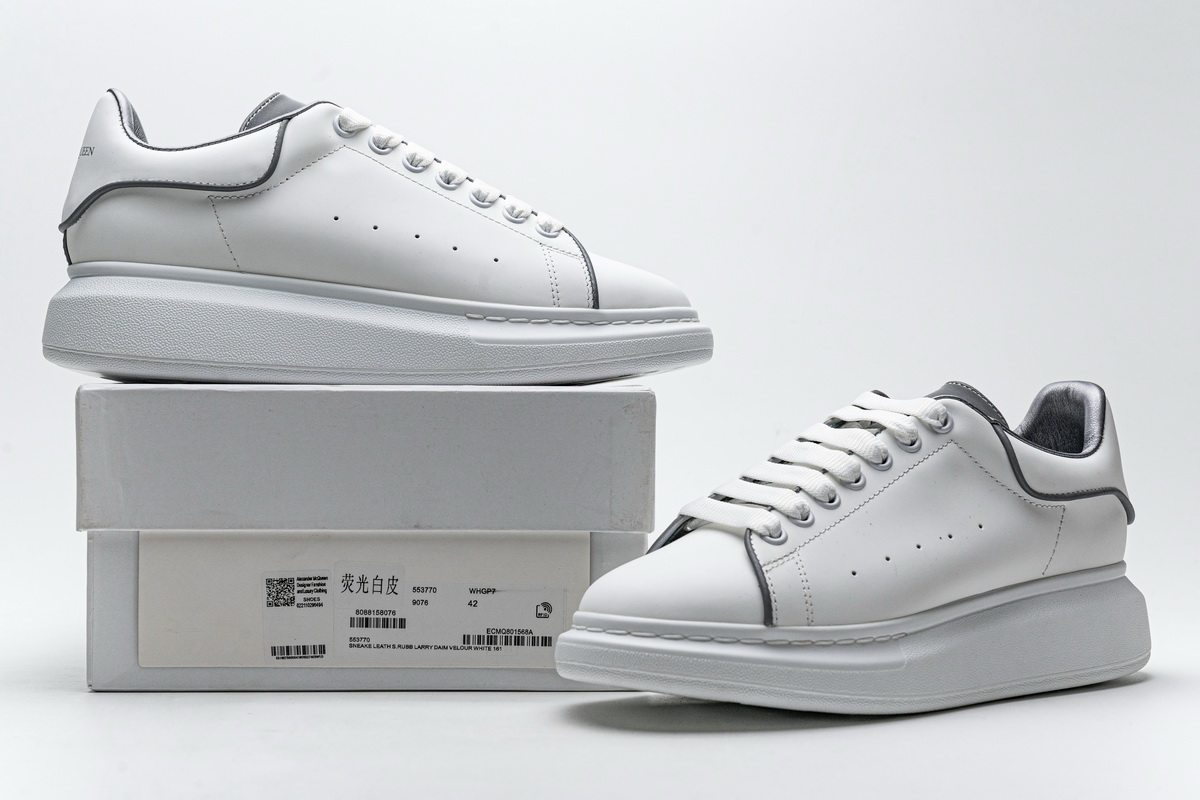 Alexander McQueen Sneaker White Grey  553770 9076