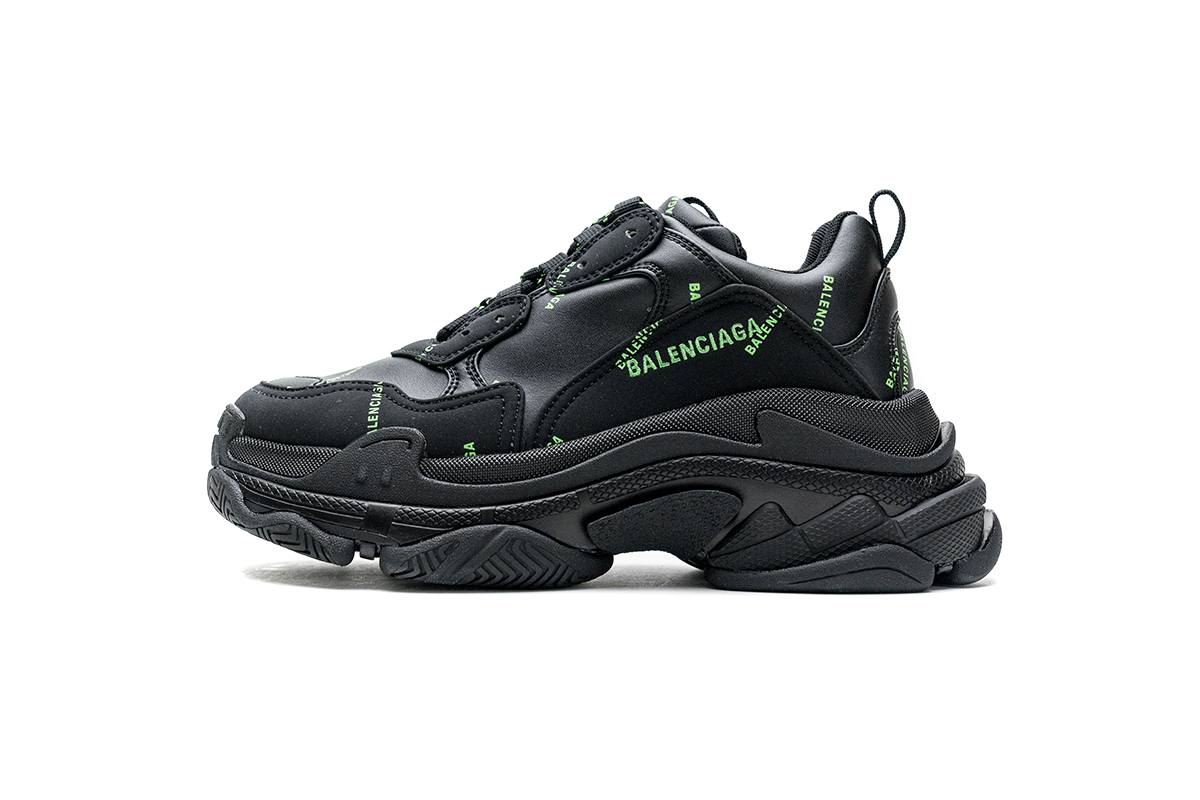 Ba***ci*ga Triple S Letter Fluorescent Yellow  524039 W2FA1 7633