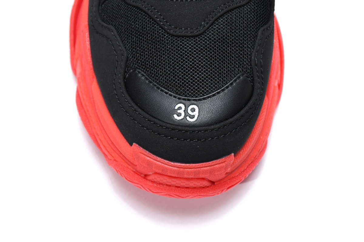 Ba***ci*ga Triple S Black Dark Red   536737 W2FZ1 1060