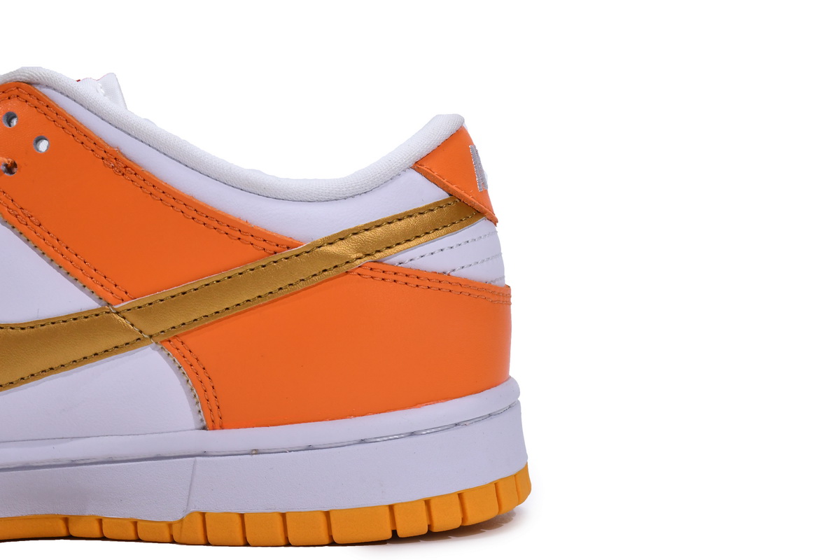 Nike Dunk Low White/Orange Blaze-Gold  CU1726-002