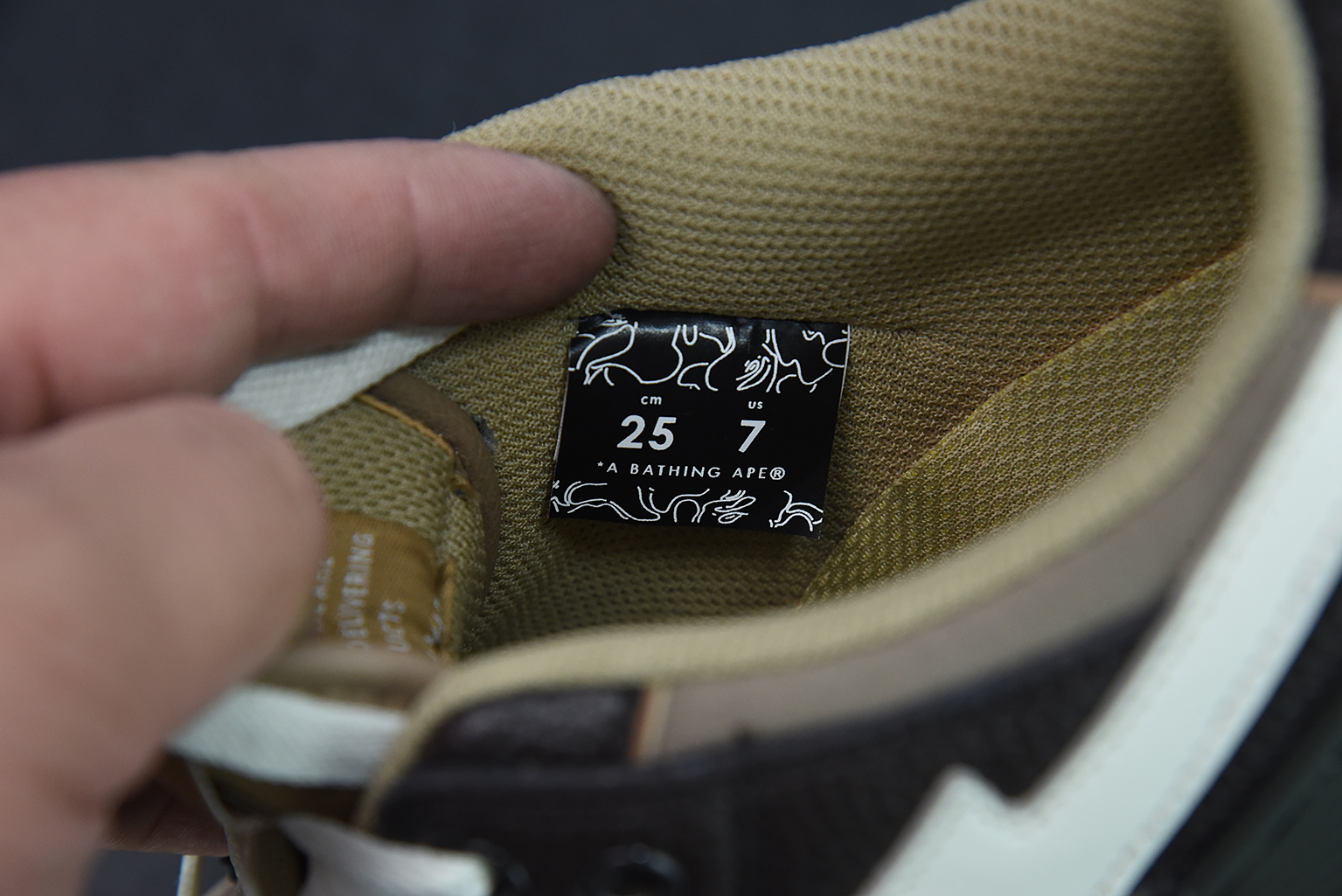A Bathing Ape Bape SK8 Sta Brown Ivory 1H80191013