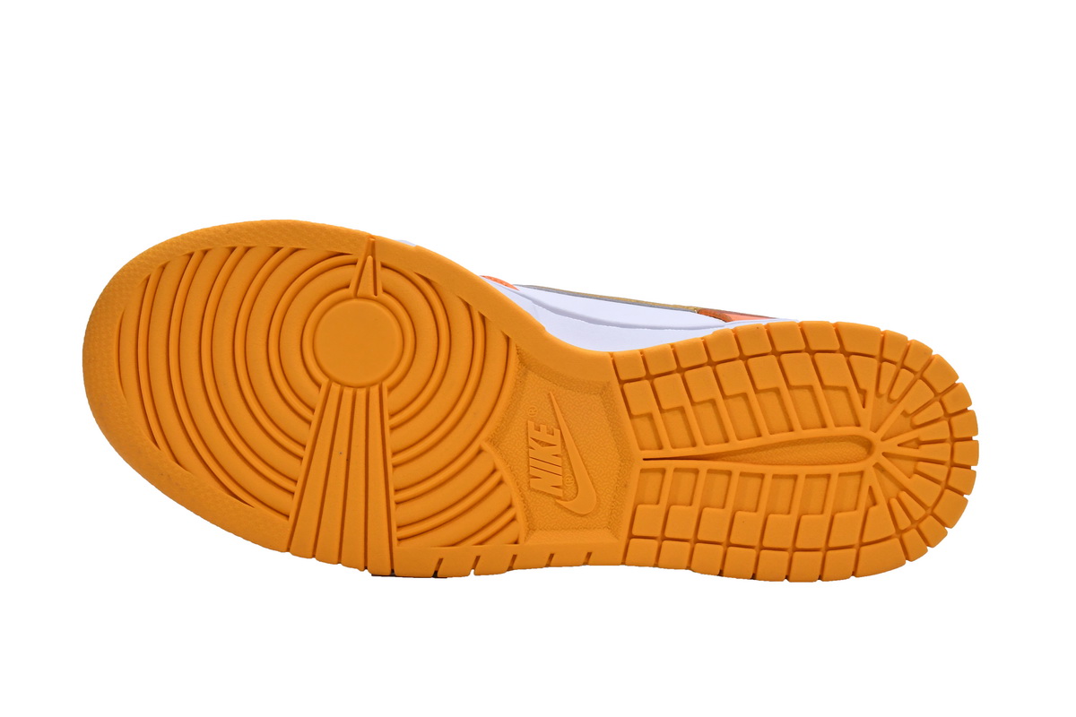 Nike Dunk Low White/Orange Blaze-Gold  CU1726-002