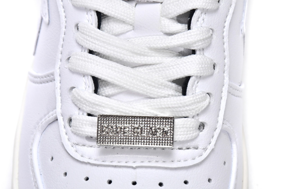 A Bathing Ape Bape Sta Low White Black  1H70-191-022