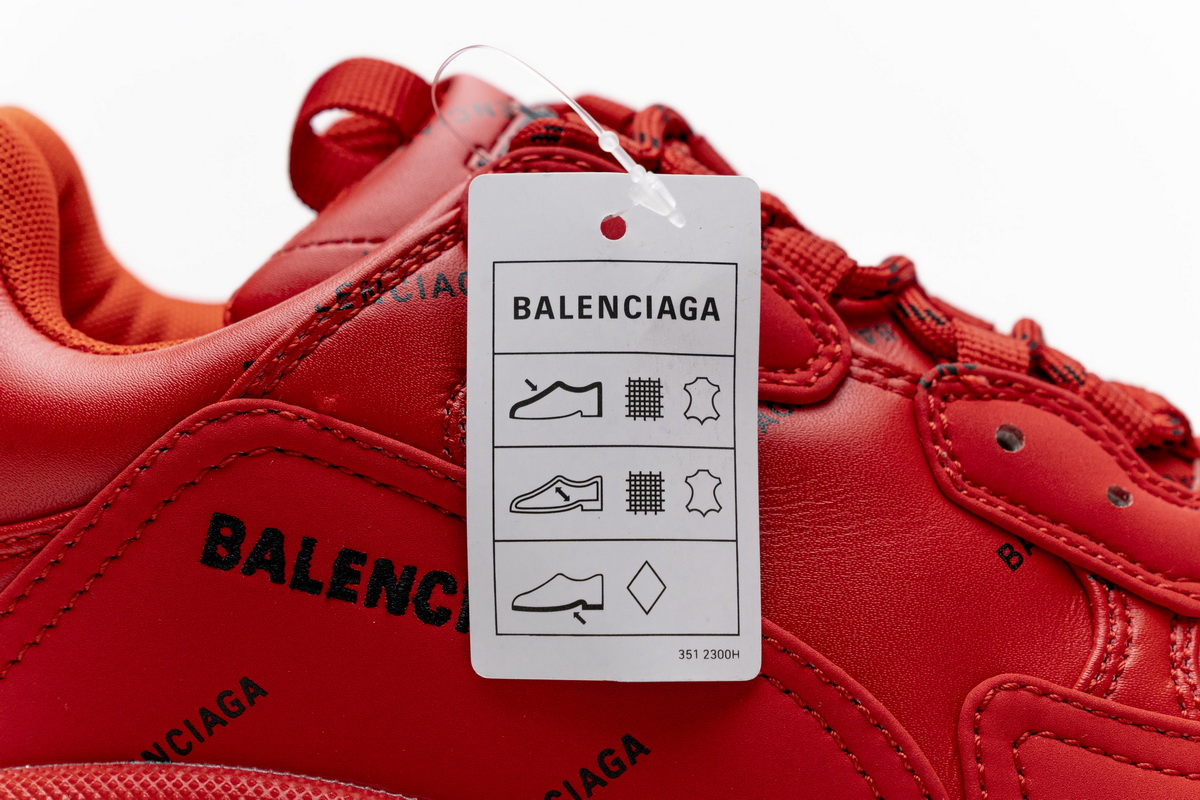 Ba***ci*ga Triple S Letter Bright Red  524039 W2FA1 7632