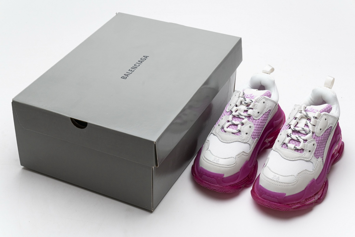 Ba***ci*ga Triple S White Pink  544351 W09O1 2281