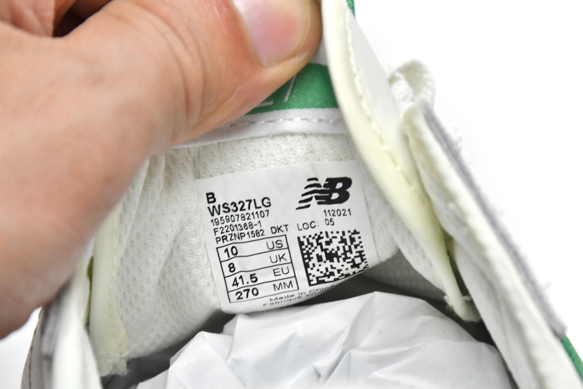 N*w B*lance 327 White Green   WS327LG