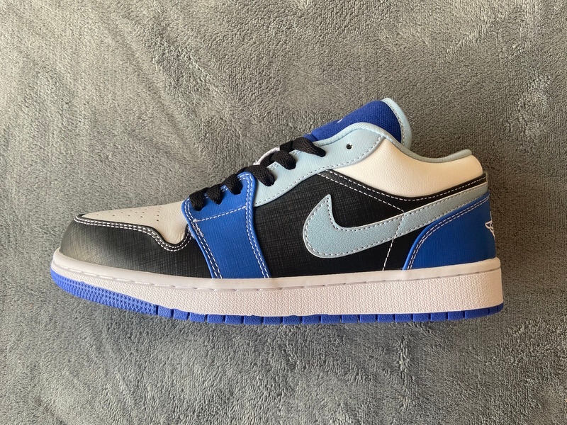 Air Jordan 1 Low White Blue Black  DH0206-400