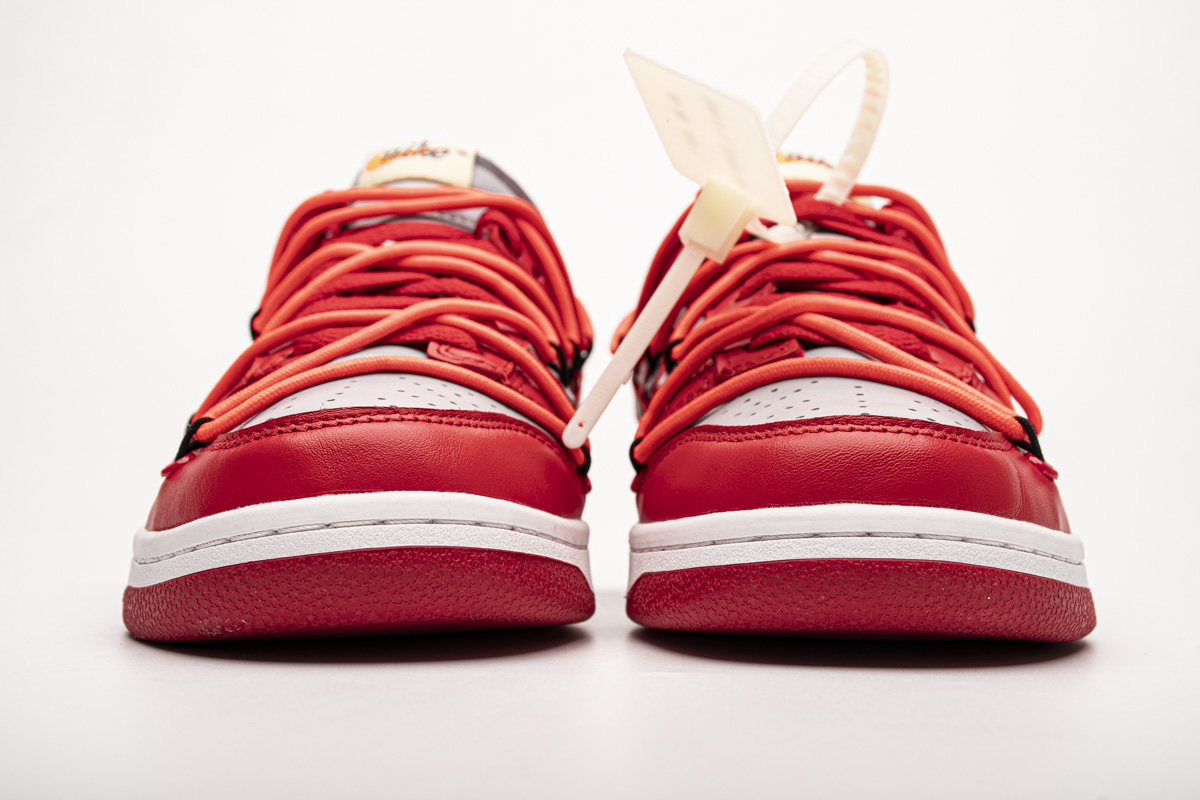 OFF White X Nike Dunk Low University Red   CT0856-600