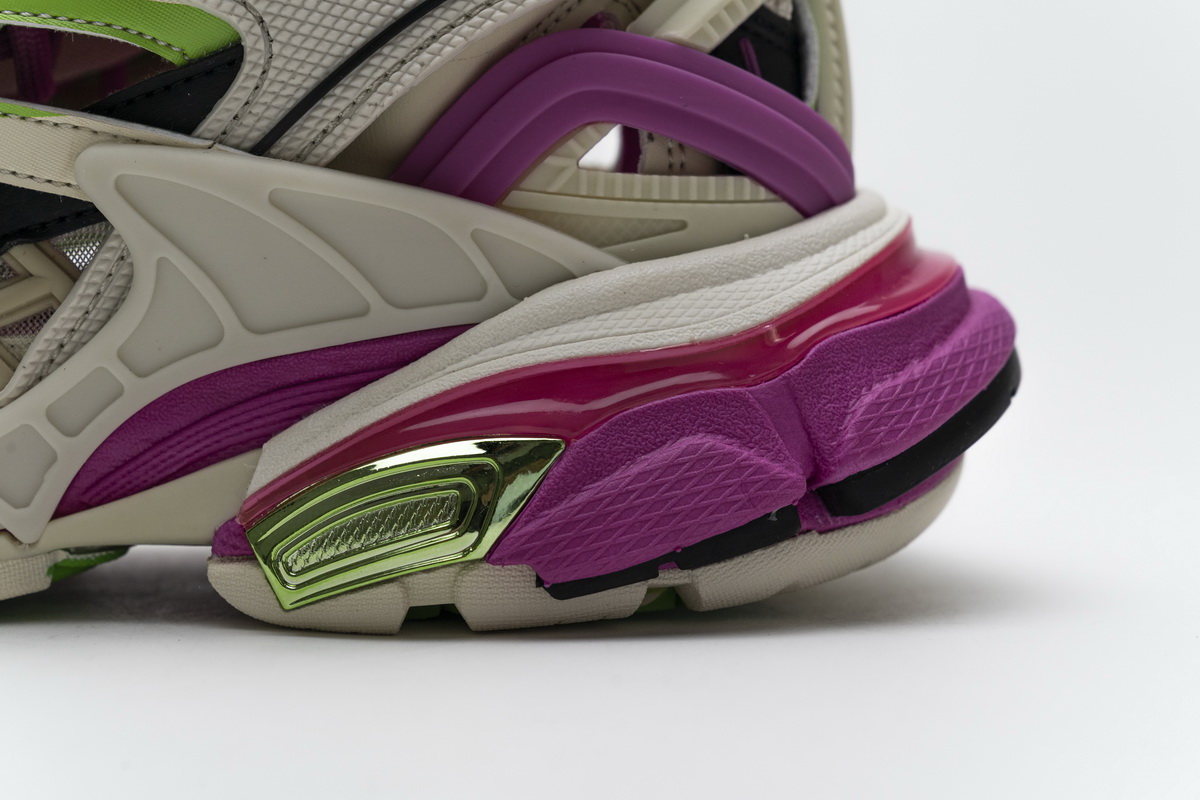 Ba***ci*ga Track 2 Sneaker White Green Pink   568615 W2GN3 9199