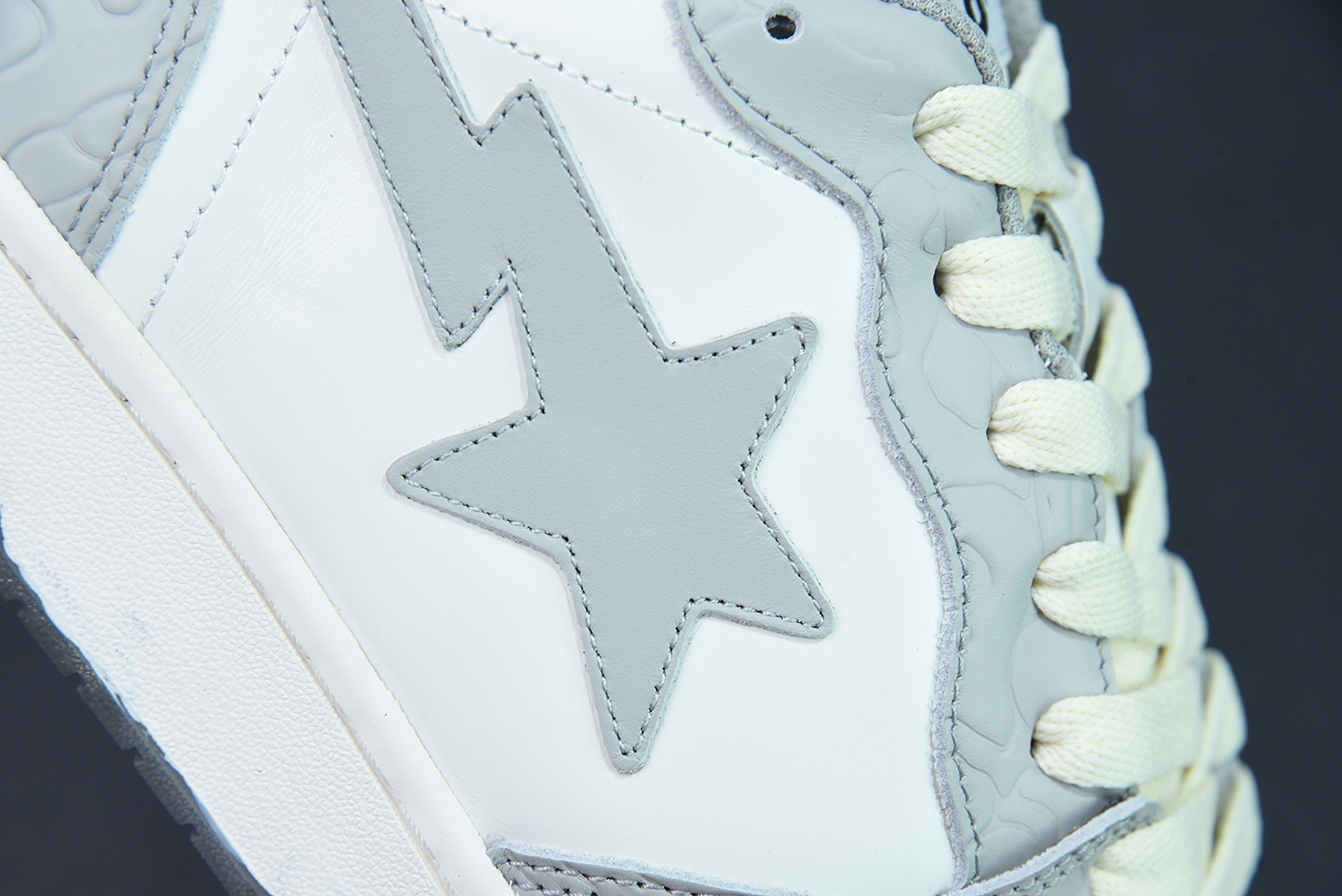 A Bathing Ape Court Sta Light Grey Cream 1G70191034