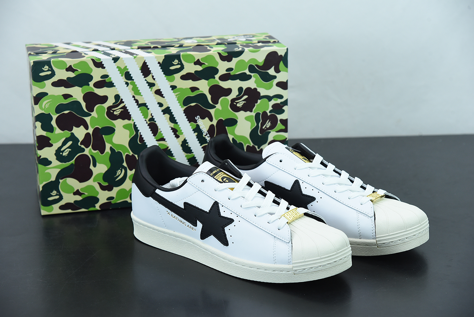 adidas Superstar 80s Bape White Black GZ8980