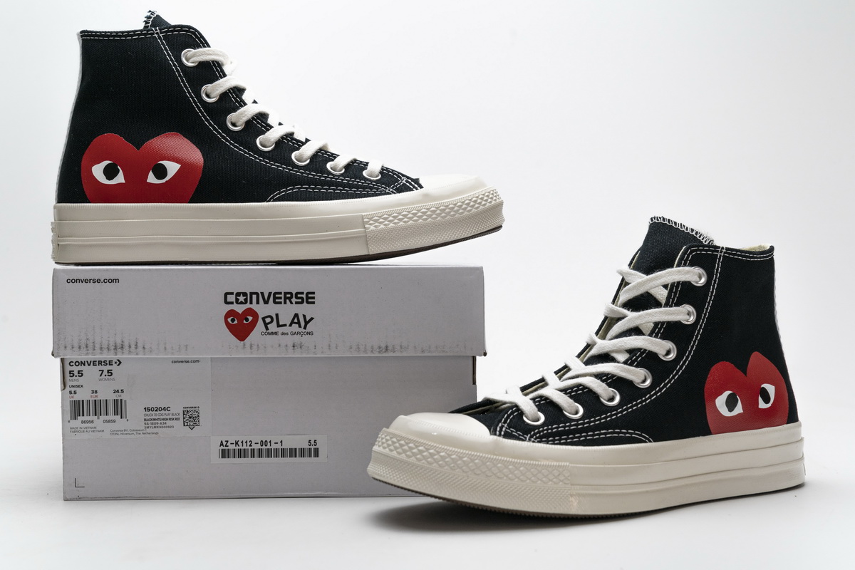 CDG Play x Converse Chuck Taylor All Star 70 High Top   150204C