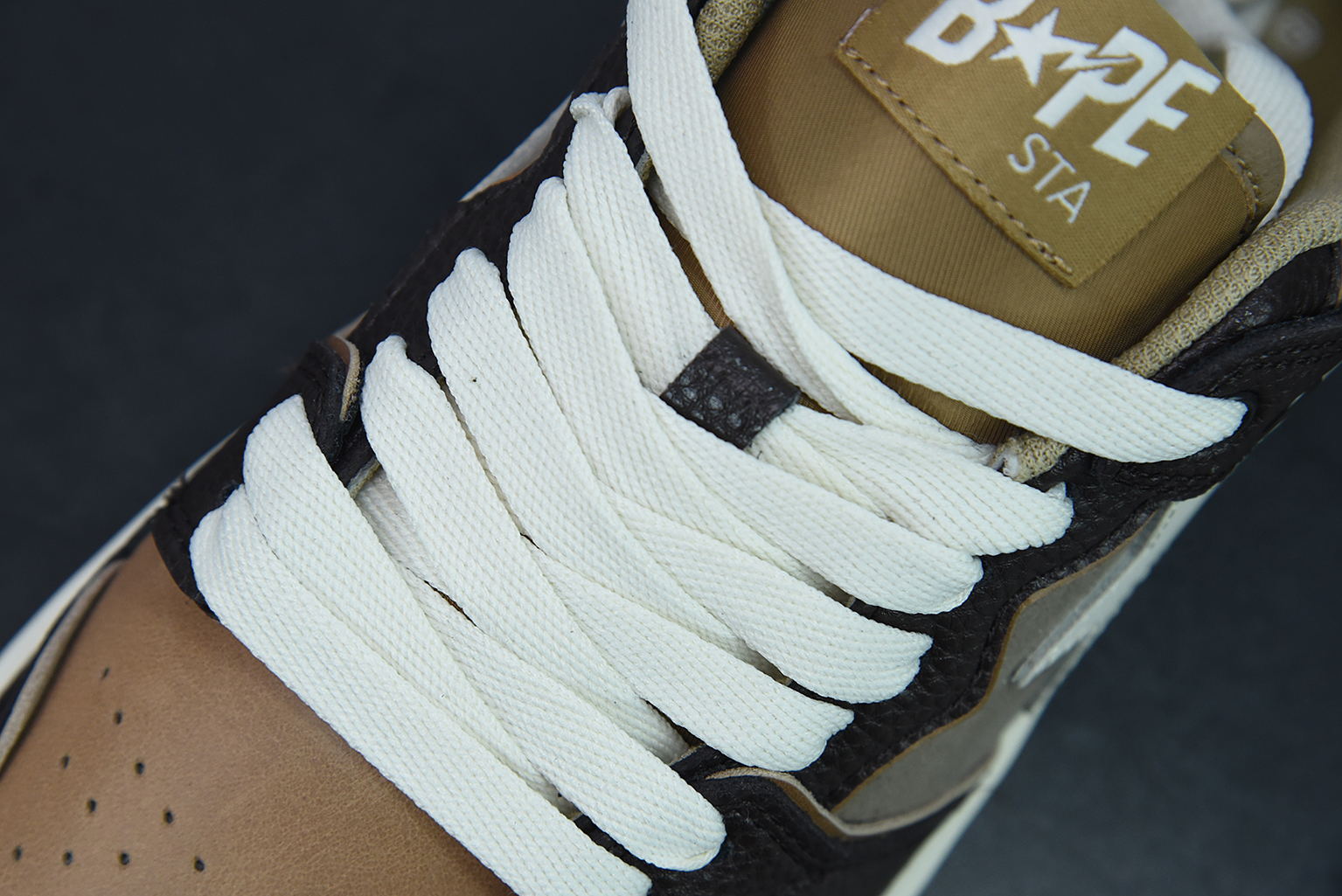 A Bathing Ape Bape SK8 Sta Brown Ivory 1H80191013