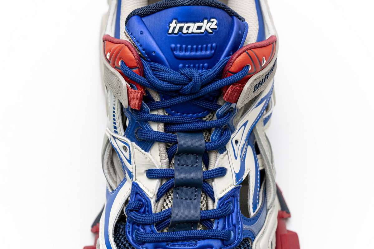 Ba***ci*ga Track 2 Sneaker Beige Blue  570391 W2GN2 8570