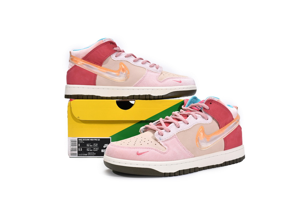 Social Status x Nike Dunk Mid Strawberry Milk   DJ1173-600