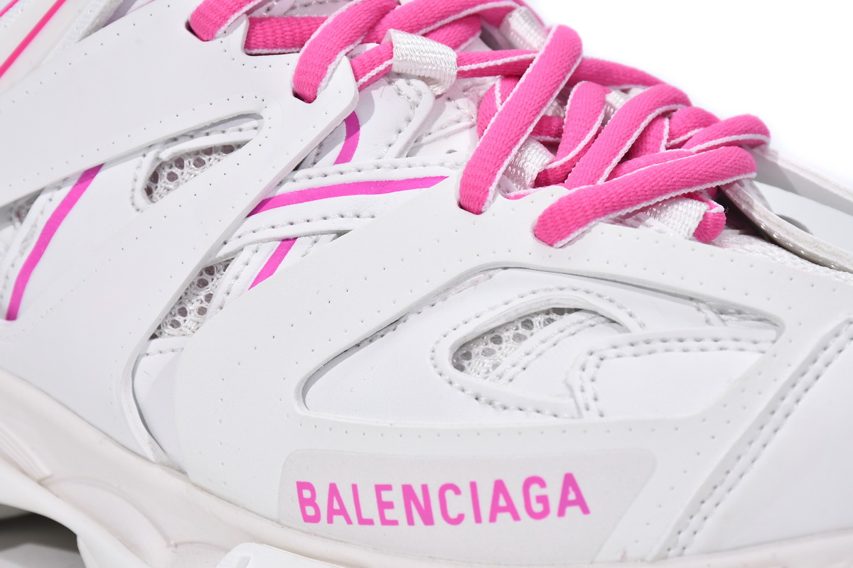 Ba***ci*ga Track White Pink  653813 W3CP6 9055