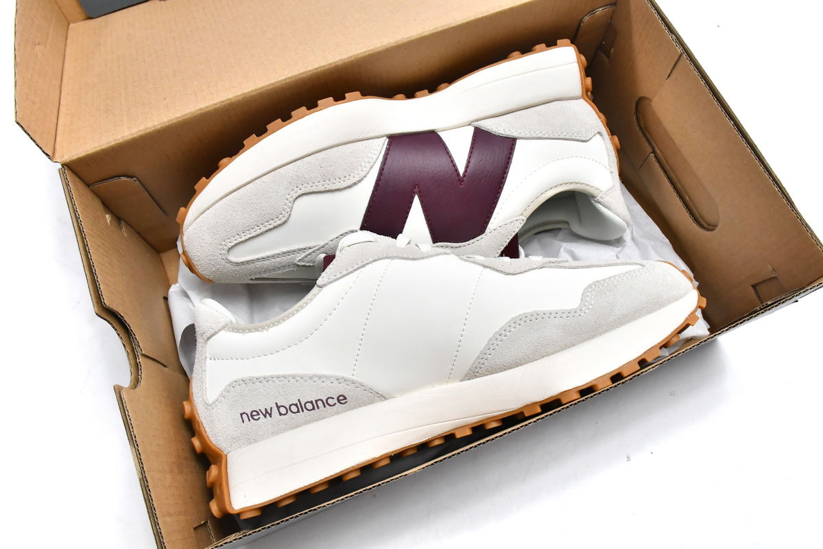 N*w B*lance 327 White Dark Red  WS327KA