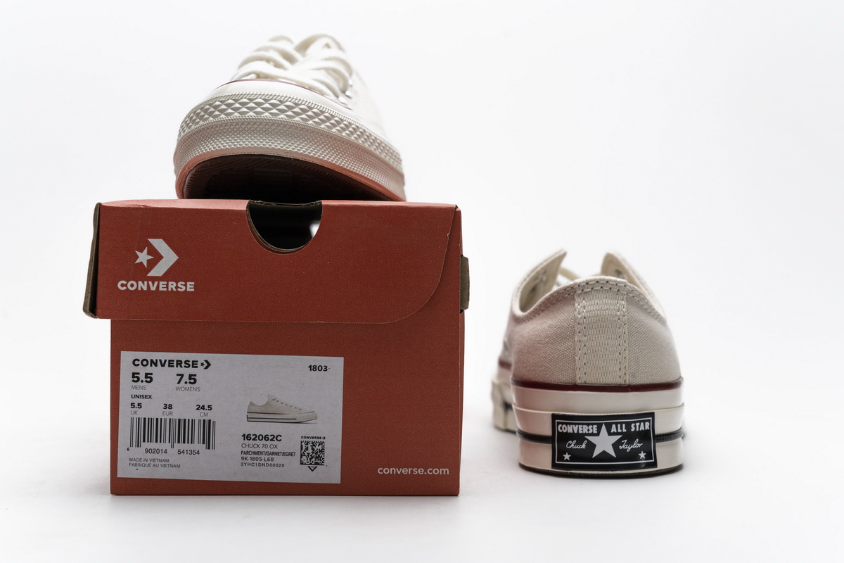 Converse Chuck 70 OX Parchment Garnet Egret   162062C