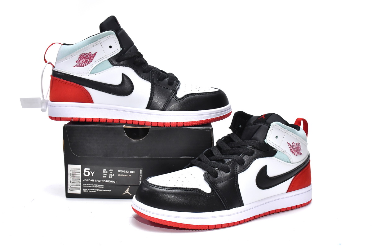 KID shoes Air Jordan 1 Mid PS Red Black Toe  BQ6932-100