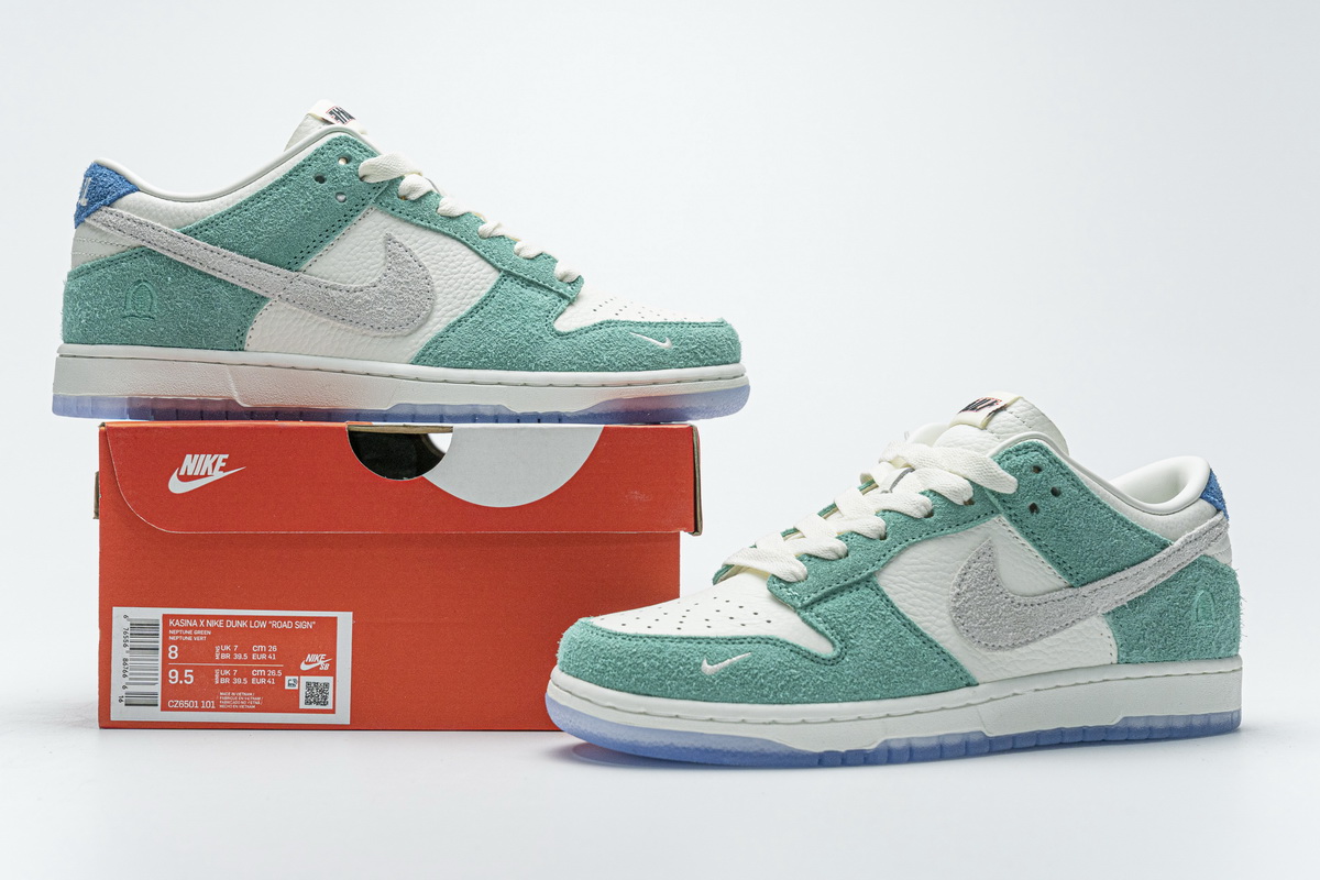 Kasina x Nike Dunk Low  Neptune Green   CZ6501-101