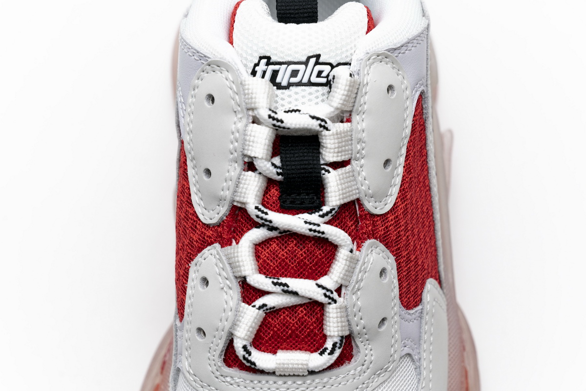 Ba***ci*ga Triple S White Red 544351 W09E1 4552