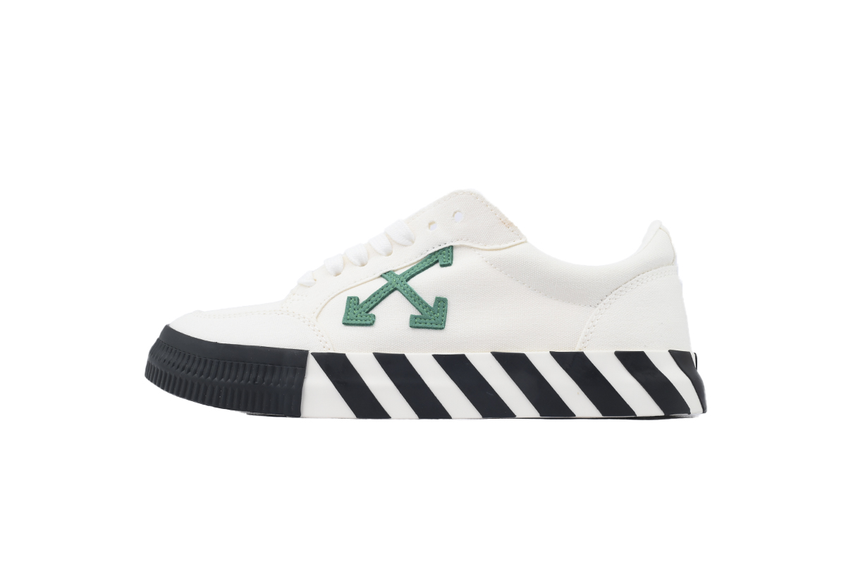 OFF-WHITE Vulc Low Canvas White Green OMIA085F22FAB0010155