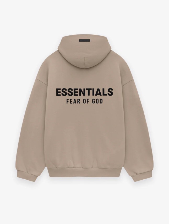 Fear of God Essentials Logo Hoodie Camel Brown