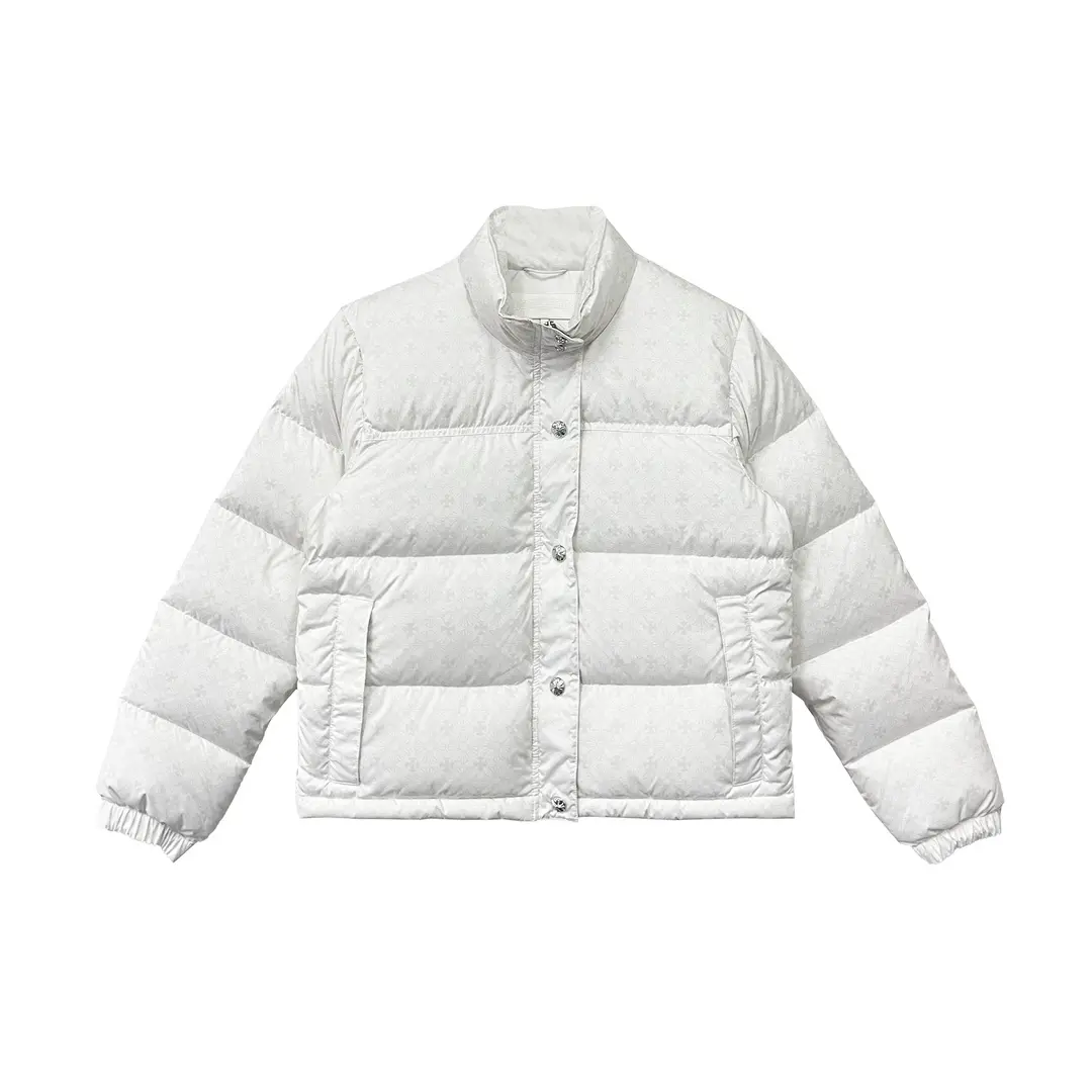 Chrome Hearts Monogram Cross Puffer Down Jacket White