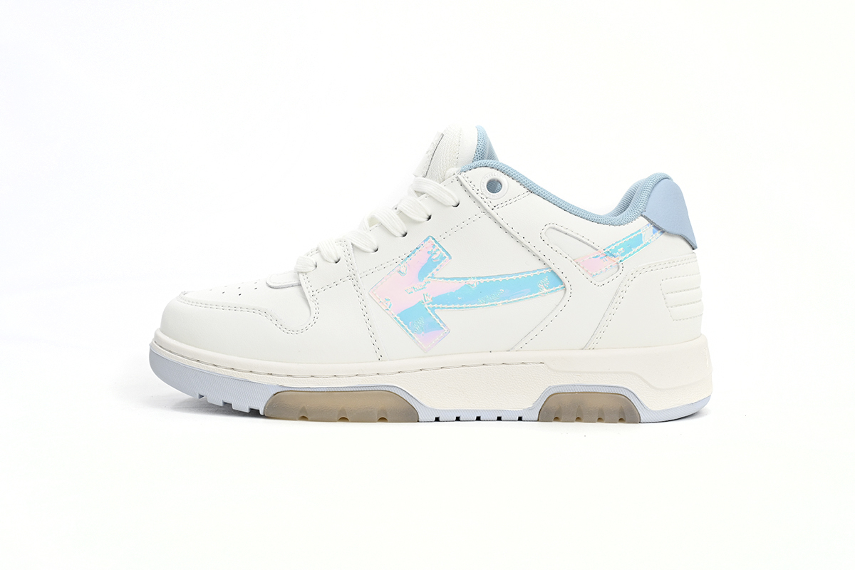 OFF-WHITE Out Of Office OOO Low Tops White Iridescent OMIA189S 21LEA0030 0180