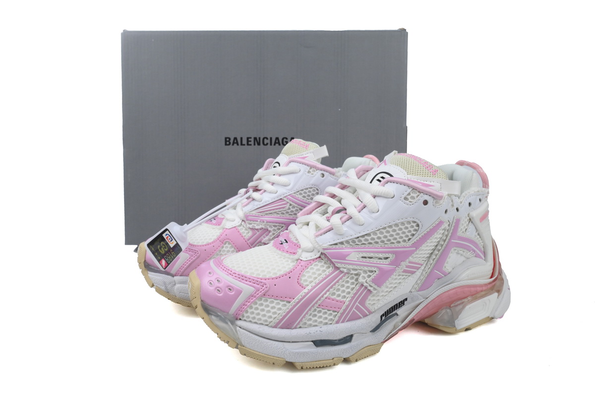 Wmns Balenciaga Runner White Pink 677403 W3RB3 9059