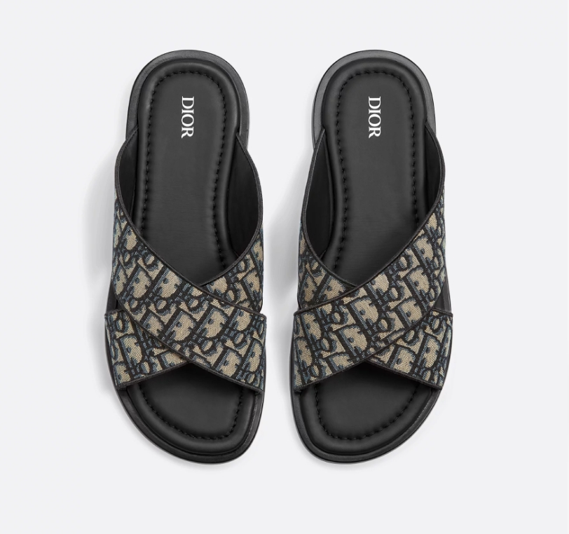 Alias Sandal Beige and Black Oblique Jacquard