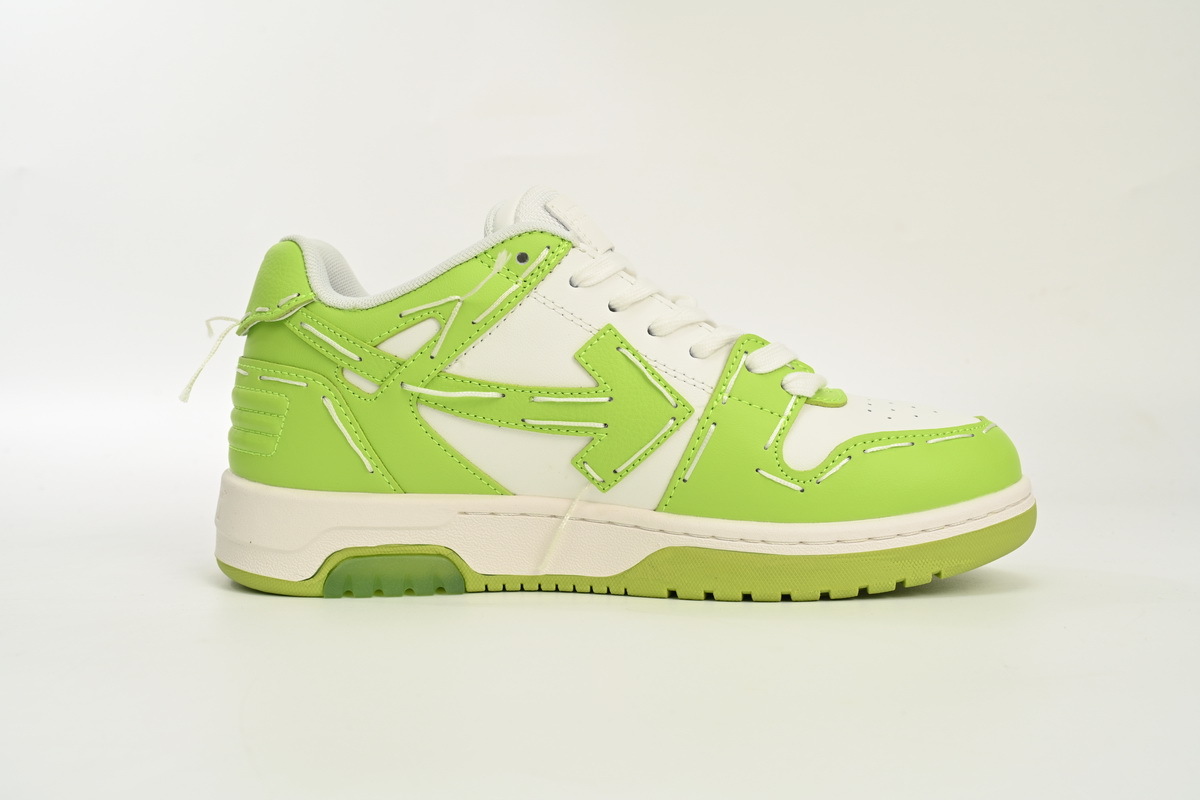 OFF-WHITE Out Of Office OOO Low Tops Sartorial Stitching White Green OMIA189S 23LEA111 1111