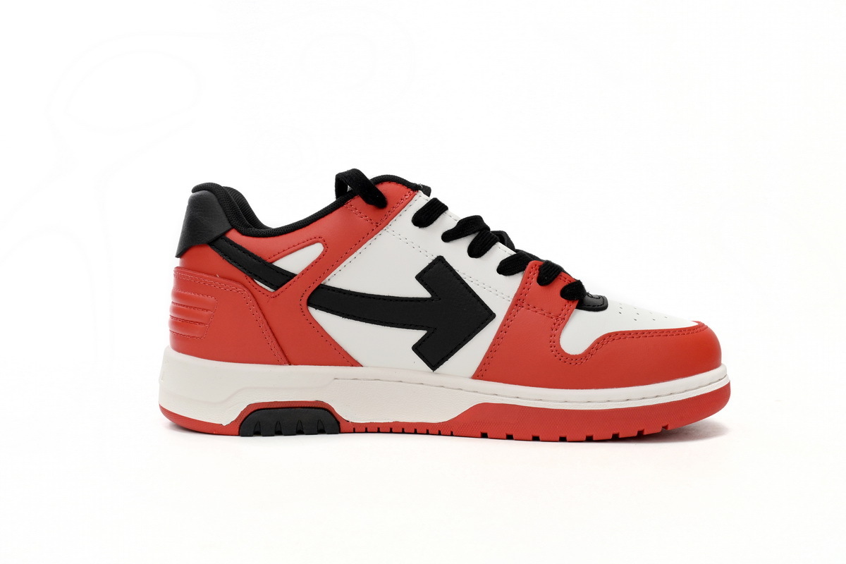 OFF-WHITE Out Of Office OOO Low Tops Black White Red OMIA189 C99LEA00 12510