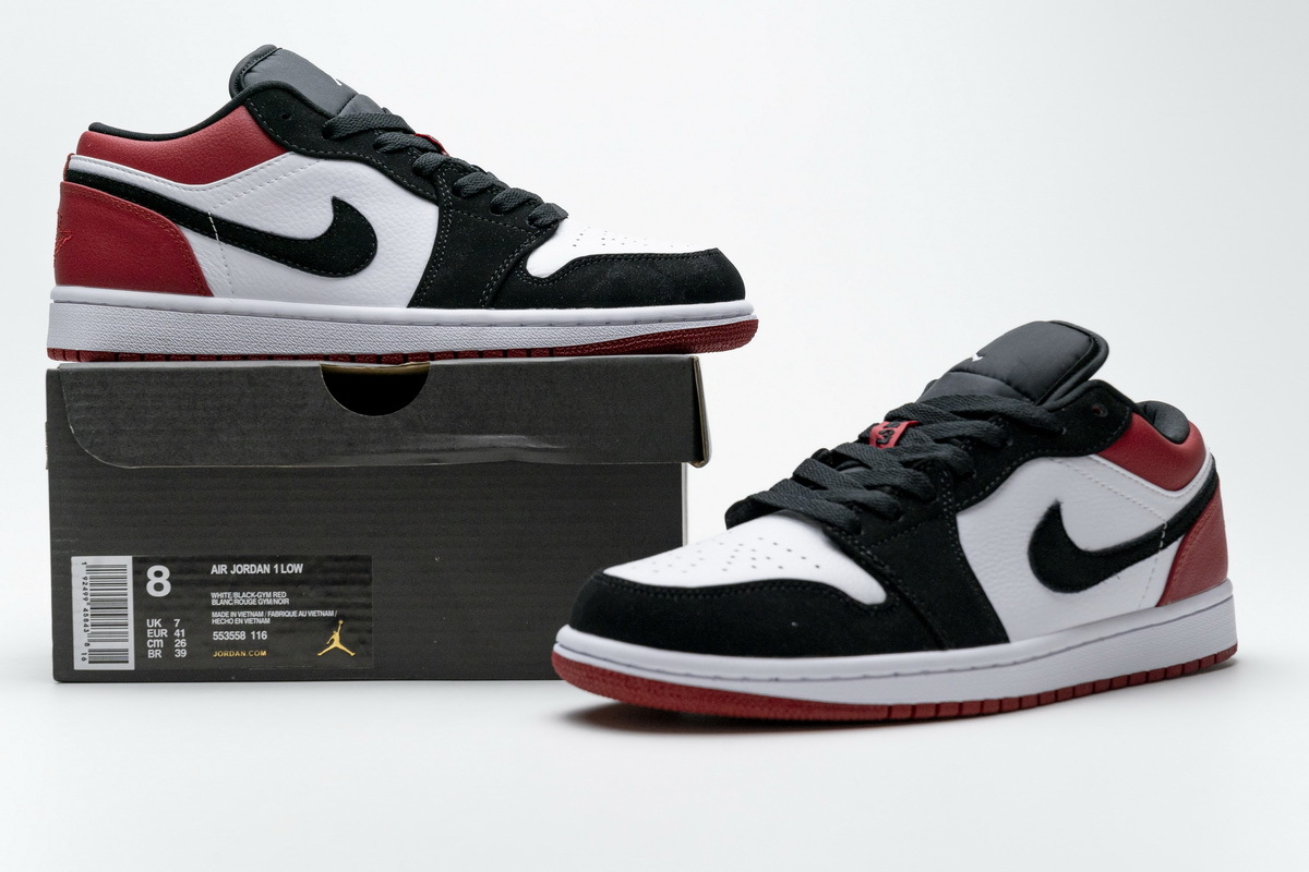 Air Jordan 1 Low Black Toe 553558-116