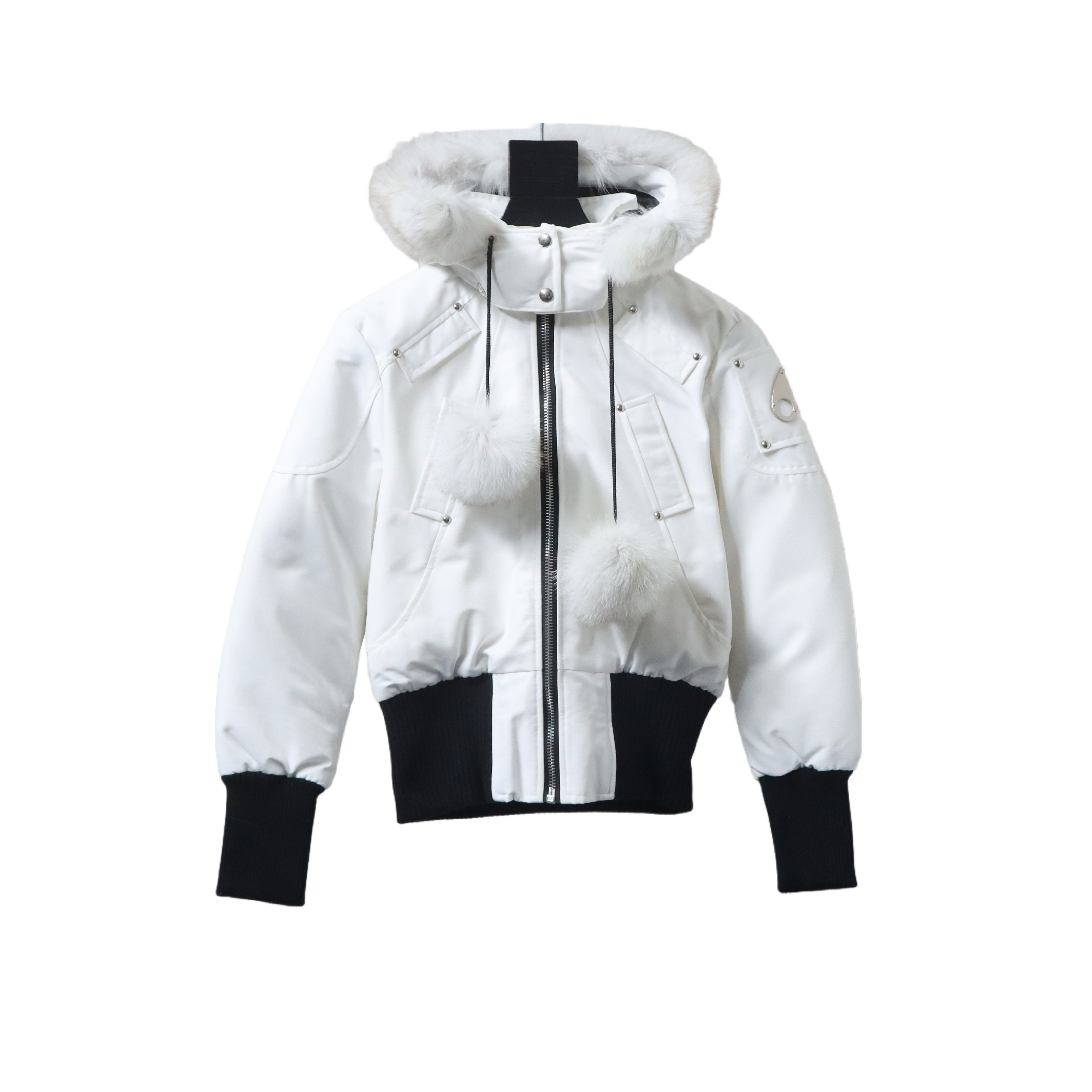 Moose Knuckles Original Debbie Bomber Jacket White
