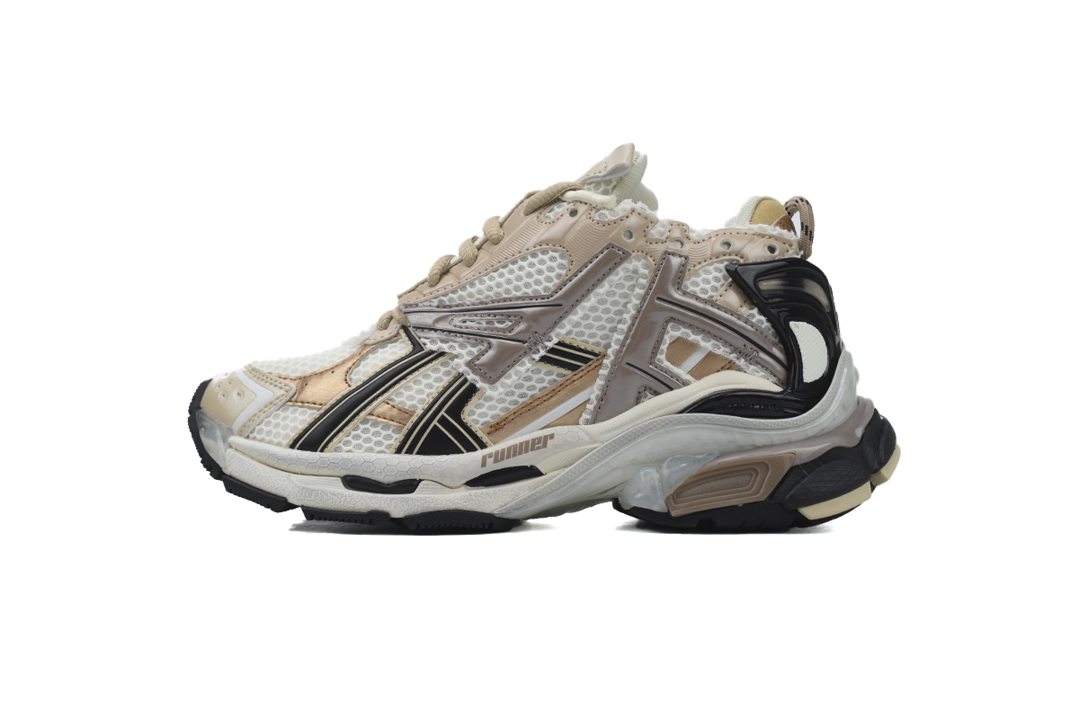 Balenciaga Runner Beige Black White 677403 W3RB3 9891