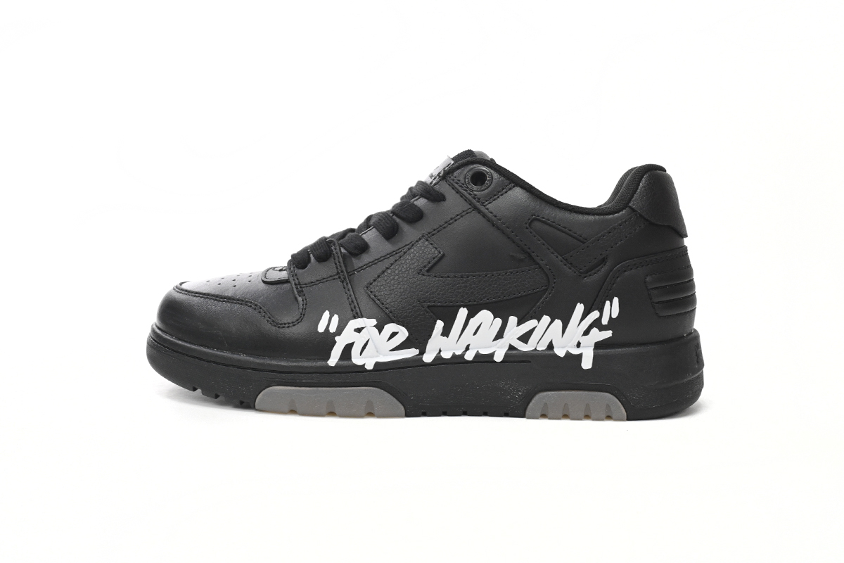 OFF-WHITE Out Of Office OOO For Walking Low Tops Black White OMIA18 9S21LEA00 41001