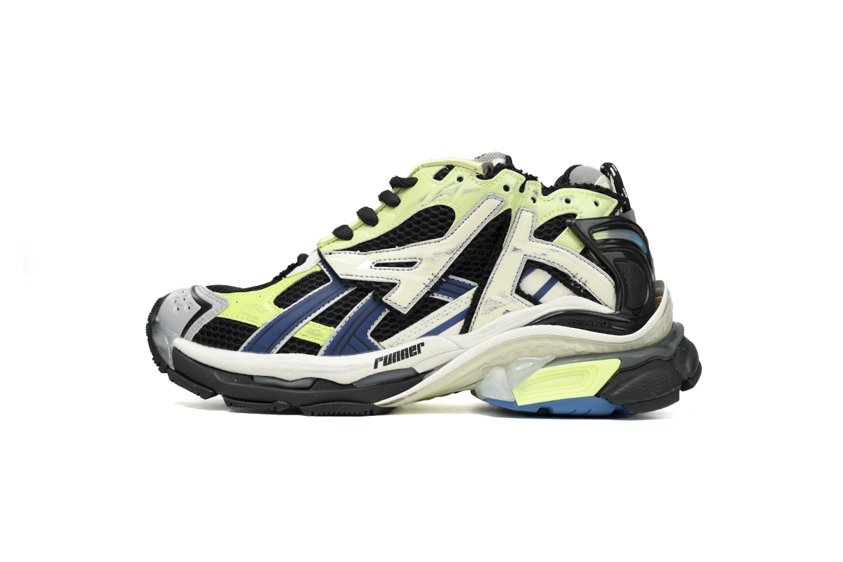 Balenciaga Runner Sneaker Grey Blue Green 677403 W3RB5 5179