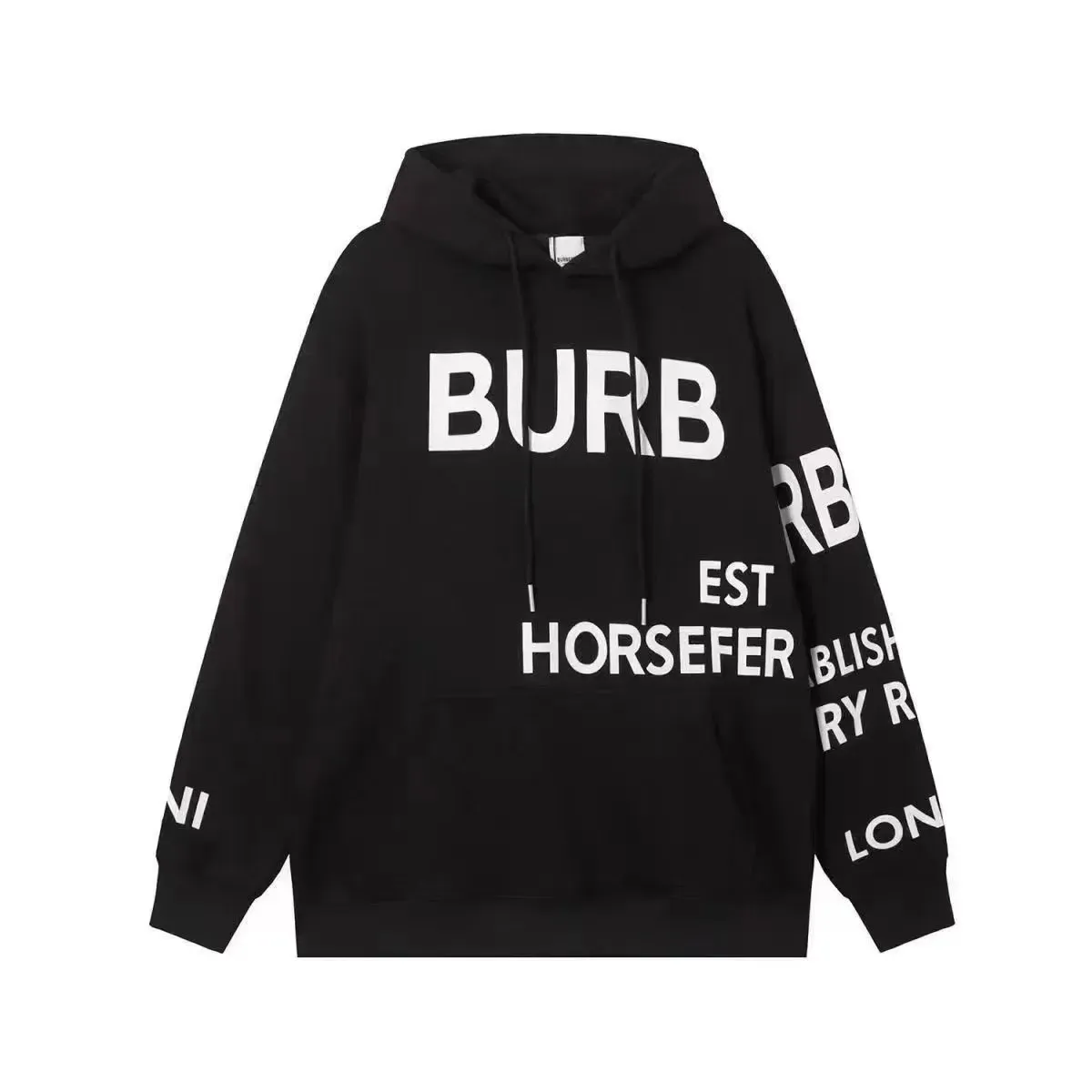 Burberry Print Hoodie Black