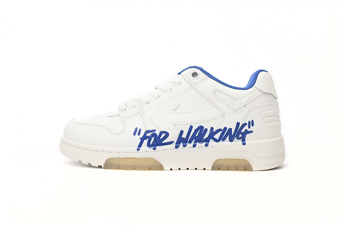 OFF-WHITE Out Of Office OOO Low Tops For Walking White Dark Blue SS22 OMIA18 9S21LEA00 41001