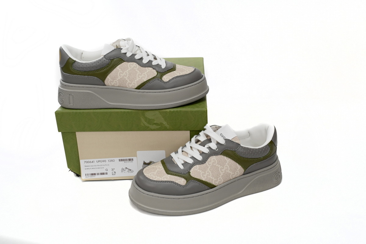 Gucci GG Sneaker White Beige 700641 UPG90 1282