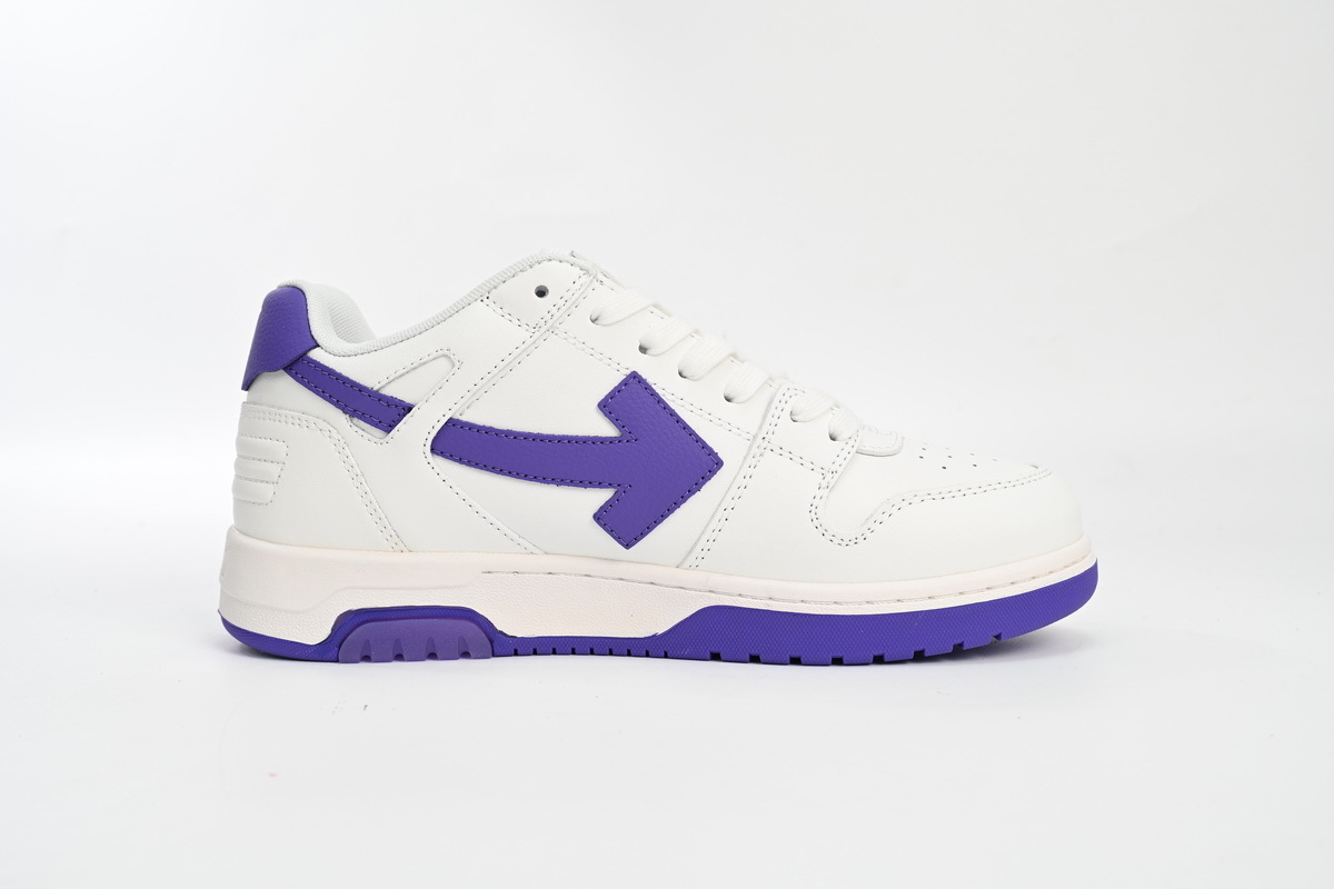 OFF-WHITE Out Of Office OOO Low Tops White and Purple OWIA259F 22LEA00 10135