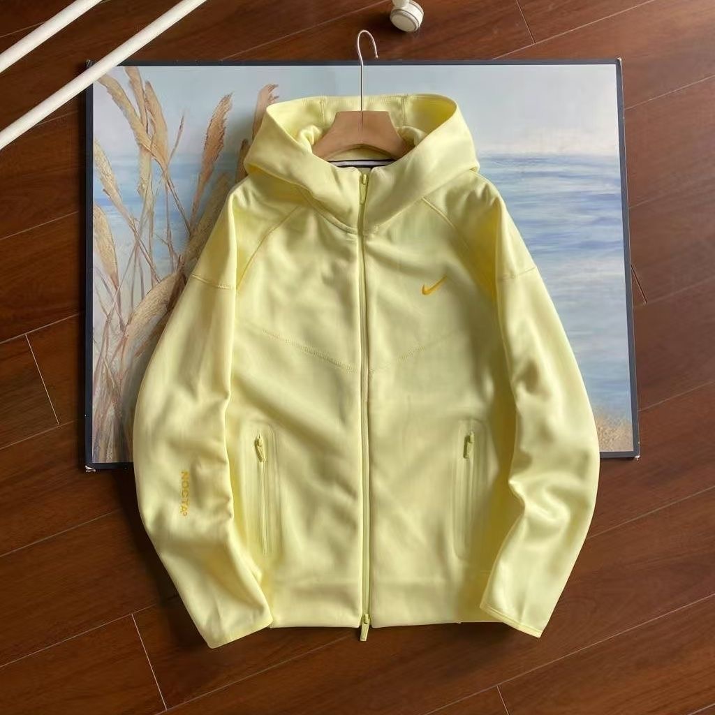 Nike Sportswear x NOCTA Tech Fleece Full Zip Hoodie & Joggers Set Citron Tint