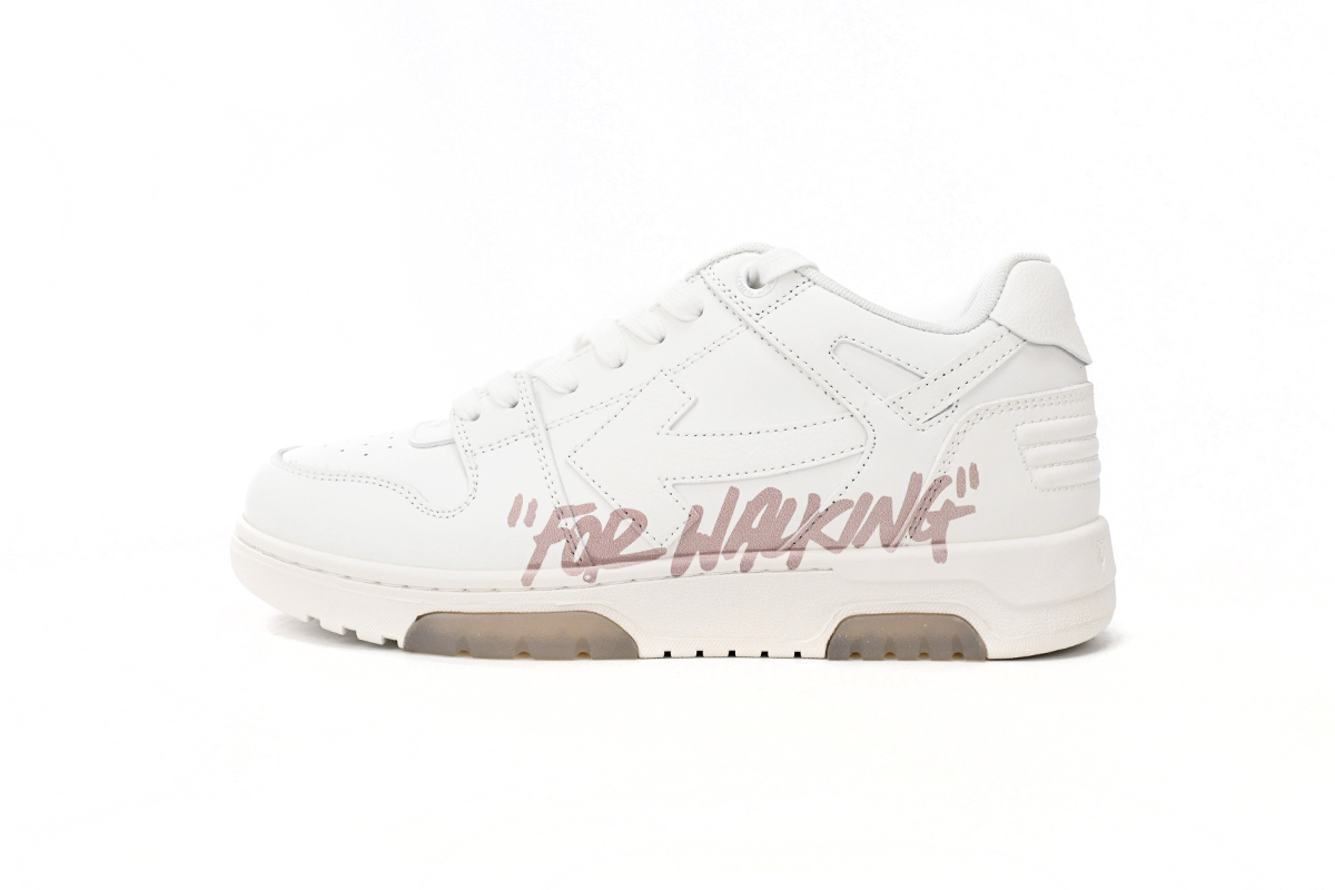OFF-WHITE Out Of Office OOO Low Tops For Walking White Pink OWIA259S 22LEA00 50130