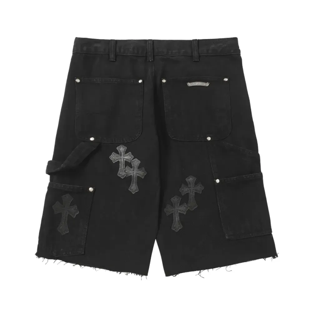 Chrome Hearts Studded Denim Shorts