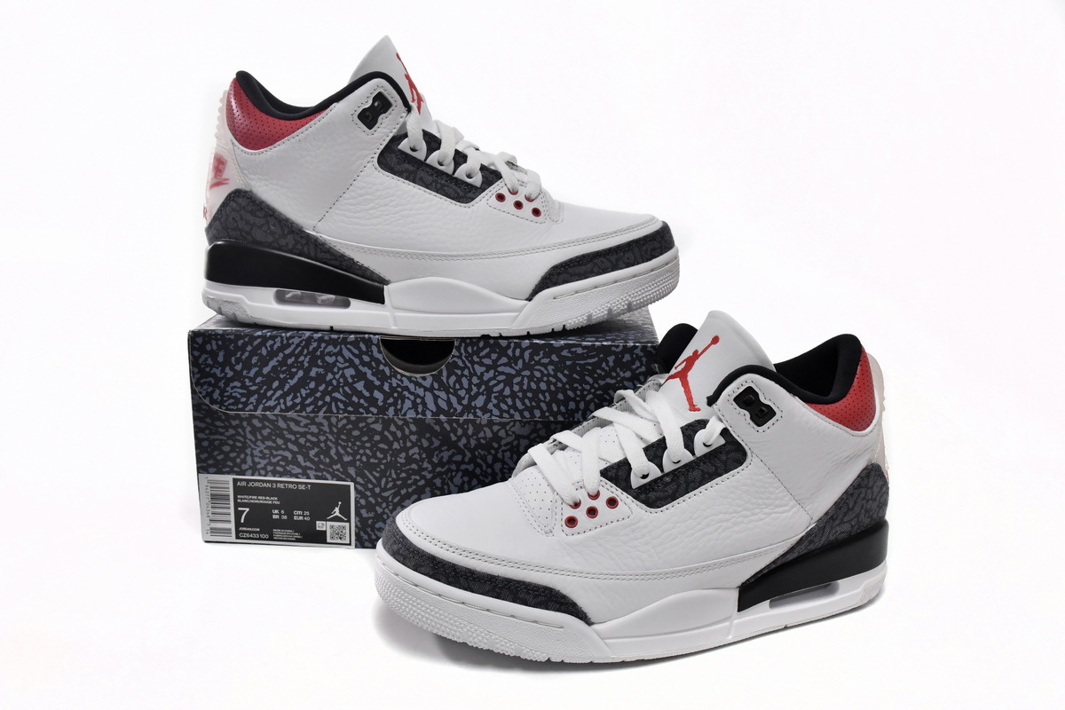 Jordan 3 Fire Red Denim  CZ6634-100