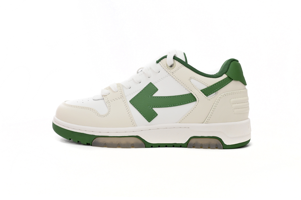 OFF-WHITE Out Of Office OOO Low Tops White Green OMIA189 C99LEA00 10455